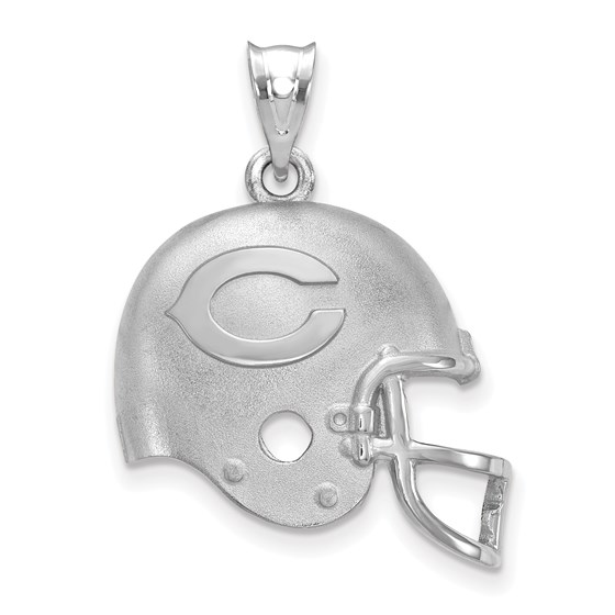 Sterling Silver Chicago Bears Football Helmet with Logo Pendant Sterling Silver Chicago Bears Football Helmet with Logo Pendant
